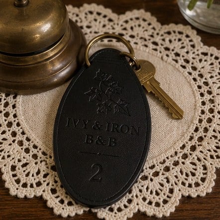 Promotional custom motel keychains with company logo